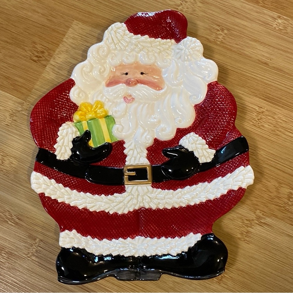 Fitz and Floyd Santa Ceramic Plate or Wall Hanging